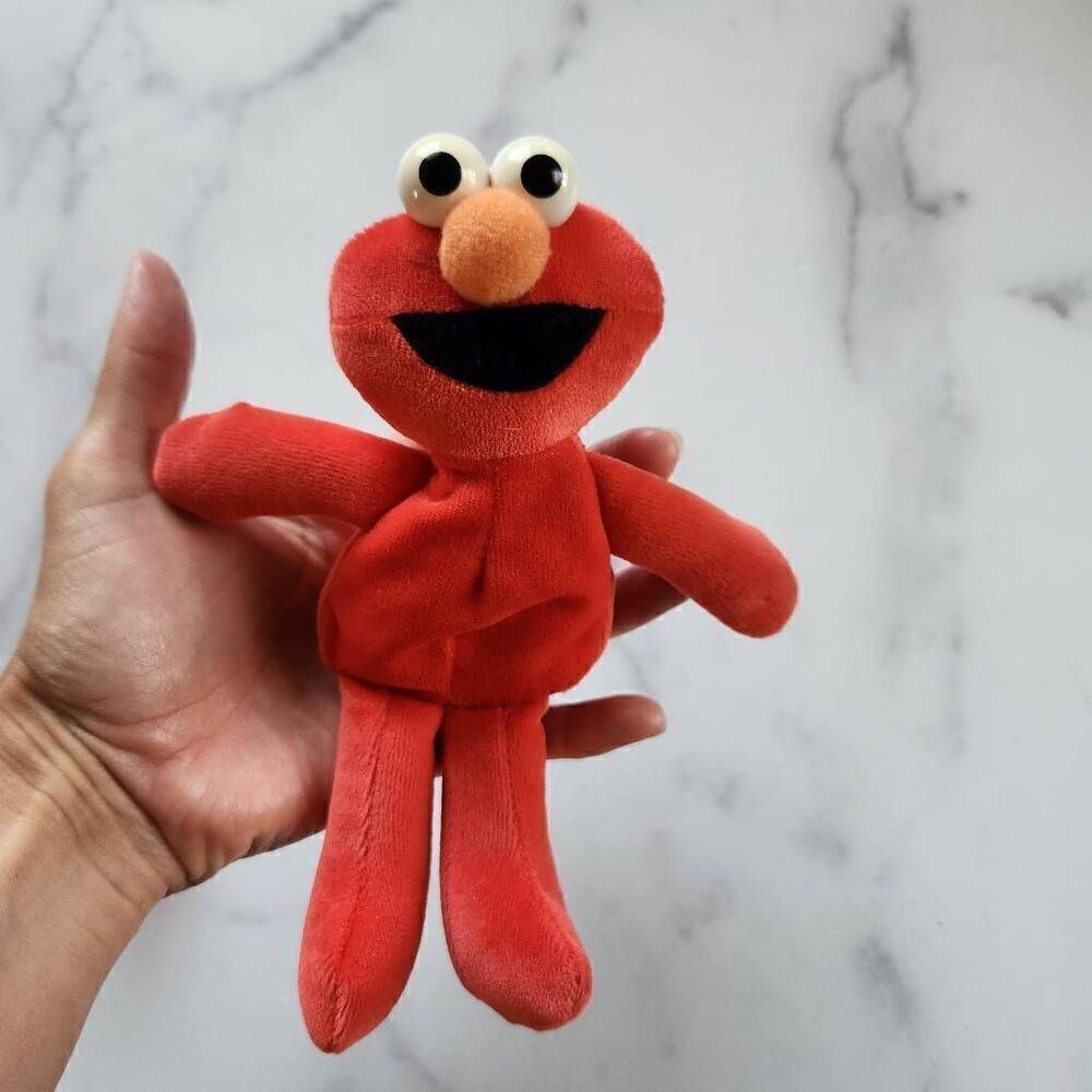 Sesame Street Elmo red plush toy 90s